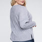 Plus Ribbed Brushed Melange Hacci Sweater