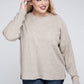 Plus Ribbed Brushed Melange Hacci Sweater