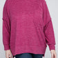 Plus Brushed Melange Drop Shoulder Sweater