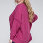 Plus Brushed Melange Drop Shoulder Sweater