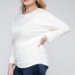 Plus Luxe Rayon Boat Neck 3/4 Sleeve Top