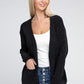 Melange Open Front Sweater Cardigan