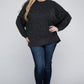 Plus Brushed Melange Drop Shoulder Sweater