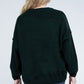 Plus Oversized Round Neck Raw Seam Melange Sweater