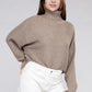 Viscose Dolman Sleeve Turtleneck Sweater