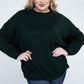 Plus Oversized Round Neck Raw Seam Melange Sweater