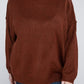 Plus Oversized Round Neck Raw Seam Melange Sweater