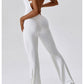 Cutout Wide Strap Bootcut Active Jumpsuit