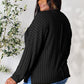 Basic Bae Full Size Ribbed Round Neck Slit T-Shirt