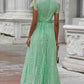 Scalloped Trim Lace Plunge Dress