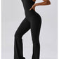 Cutout Wide Strap Bootcut Active Jumpsuit