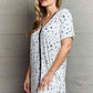 MOON NITE Quilted Quivers Button Down Sleepwear Dress