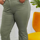 Zenana Clementine Full Size High-Rise Bootcut Jeans in Olive