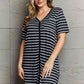 MOON NITE Button Down Sleepwear Dress