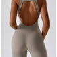 Cutout Wide Strap Bootcut Active Jumpsuit