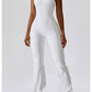 Cutout Wide Strap Bootcut Active Jumpsuit