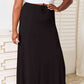Double Take Full Size Soft Rayon Drawstring Waist Maxi Skirt Rayon
