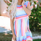 Striped Ruffled Hem Mini Dress