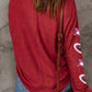 Heart Sequin Round Neck Long Sleeve T-Shirt