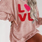 LOVE Round Neck Dropped Shoulder Sweatshirt