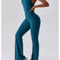 Cutout Wide Strap Bootcut Active Jumpsuit