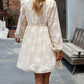 Ruffle Trim Balloon Sleeve Mini Dress