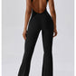 Cutout Wide Strap Bootcut Active Jumpsuit