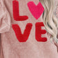 LOVE Round Neck Dropped Shoulder Sweatshirt
