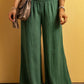 Smocked Waist Texture Wide Leg Pants