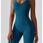 Cutout Wide Strap Bootcut Active Jumpsuit