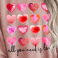 ALL YOU NEED IS LOVE Heart Round Neck Sweatshirt