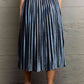 Ninexis Accordion Pleated Flowy Midi Skirt
