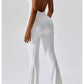 Cutout Wide Strap Bootcut Active Jumpsuit
