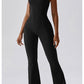 Cutout Wide Strap Bootcut Active Jumpsuit